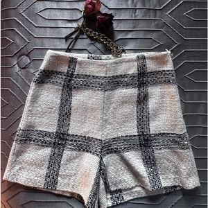 NWOT ZARA PLAID SHORTS